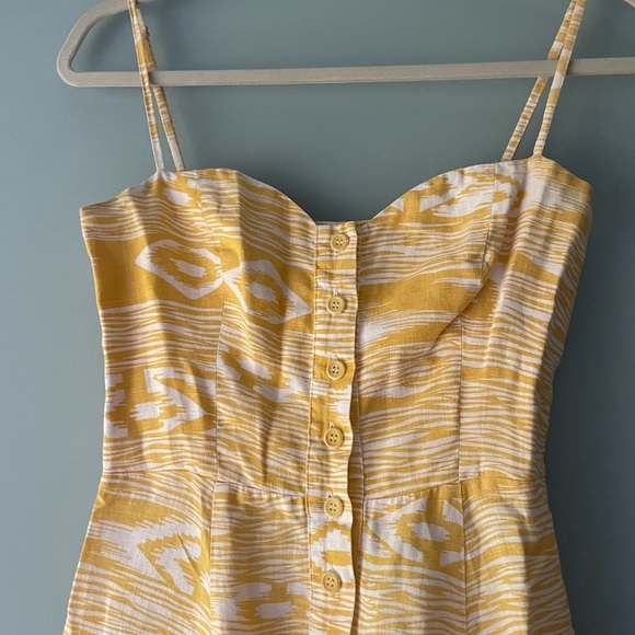 Reformation Canon Dress in Yellow Grain 0 - Picture 8 of 12